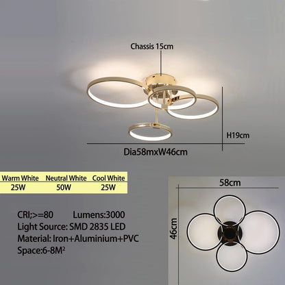 Bright Adjustable LED Chandelier Light with Remote