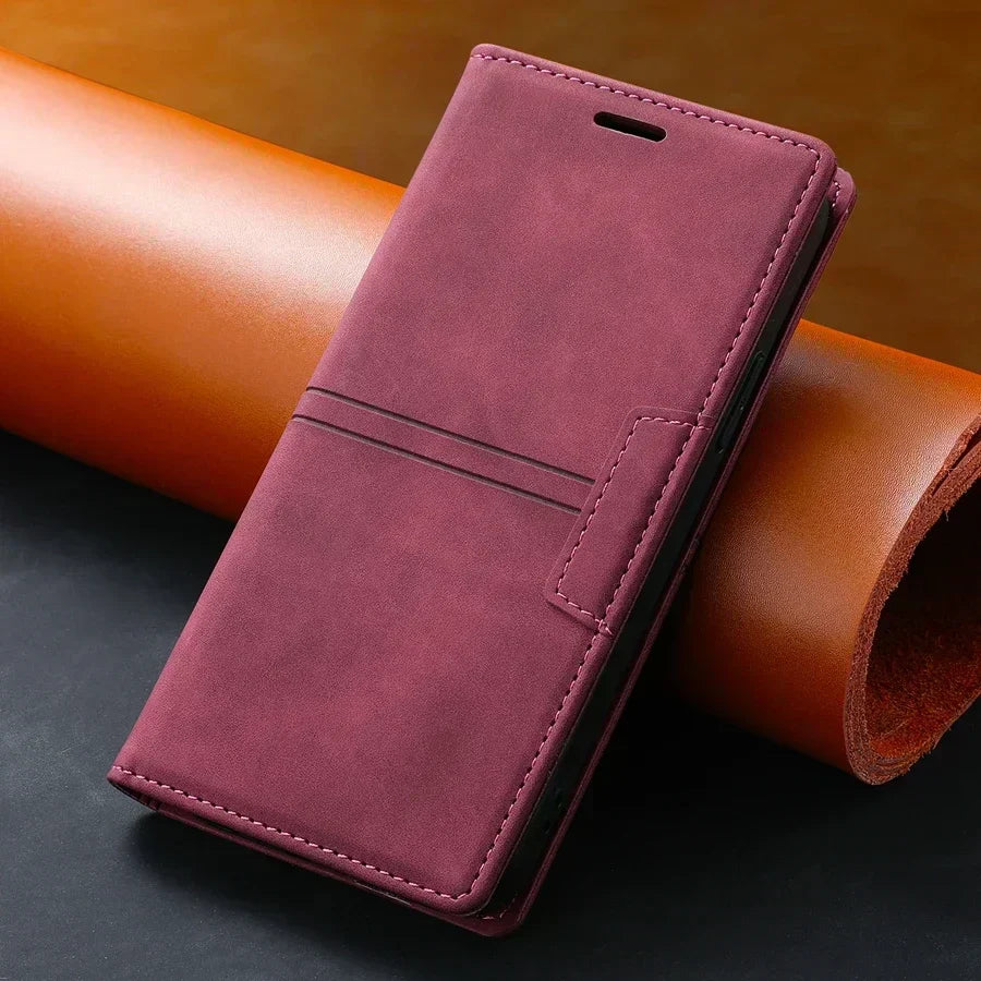 Premium Leather Phone Flip Cover - Google Pixel