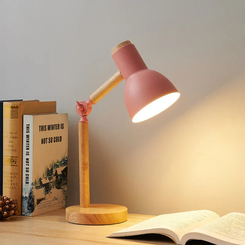 Stylish Wooden Desk Lamp
