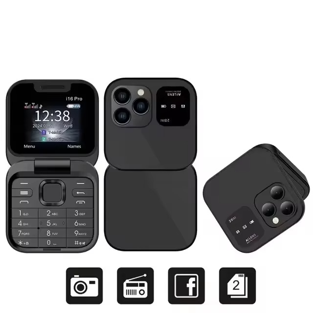 Big Display Dual SIM Flip Phone with Long Battery Life - Cofik