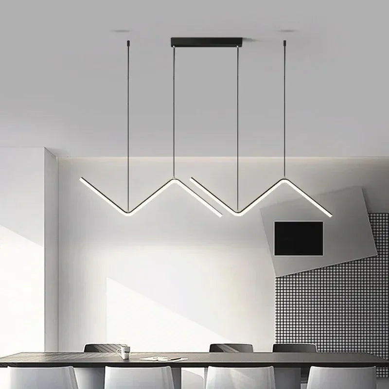 Stylish 2-Head LED Pendant Light with Dimmer Remote - Cofik