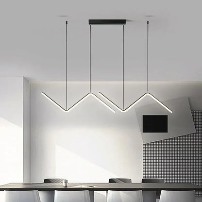 Stylish 2-Head LED Pendant Light with Dimmer Remote - Cofik