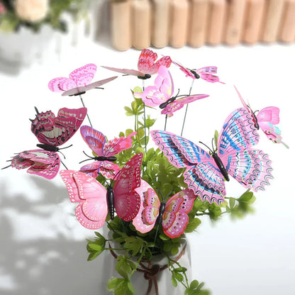 Colorful Metal Butterfly Garden Decoration Stake