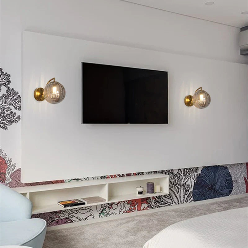 Sleek Glass Ball LED Wall Light