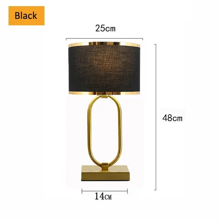 Classic Metal and Fabric Table Light