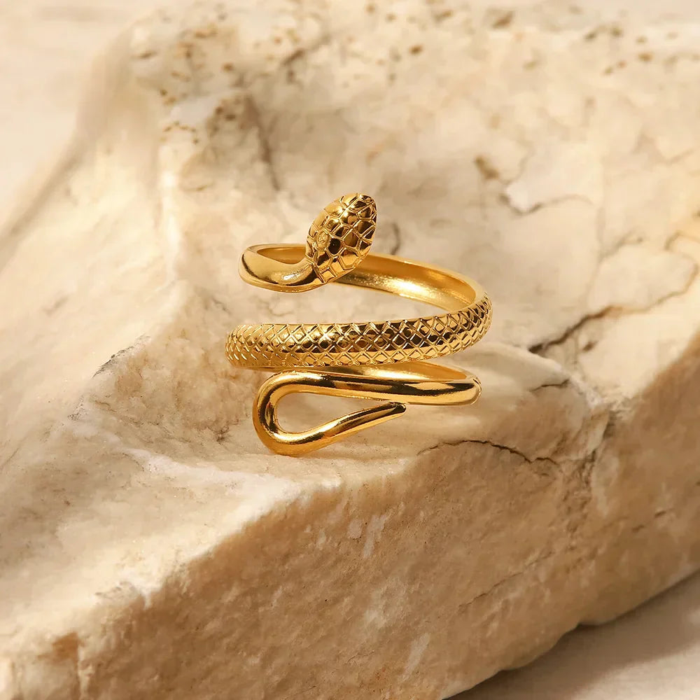 Flexible Coiled Snake Design Ring