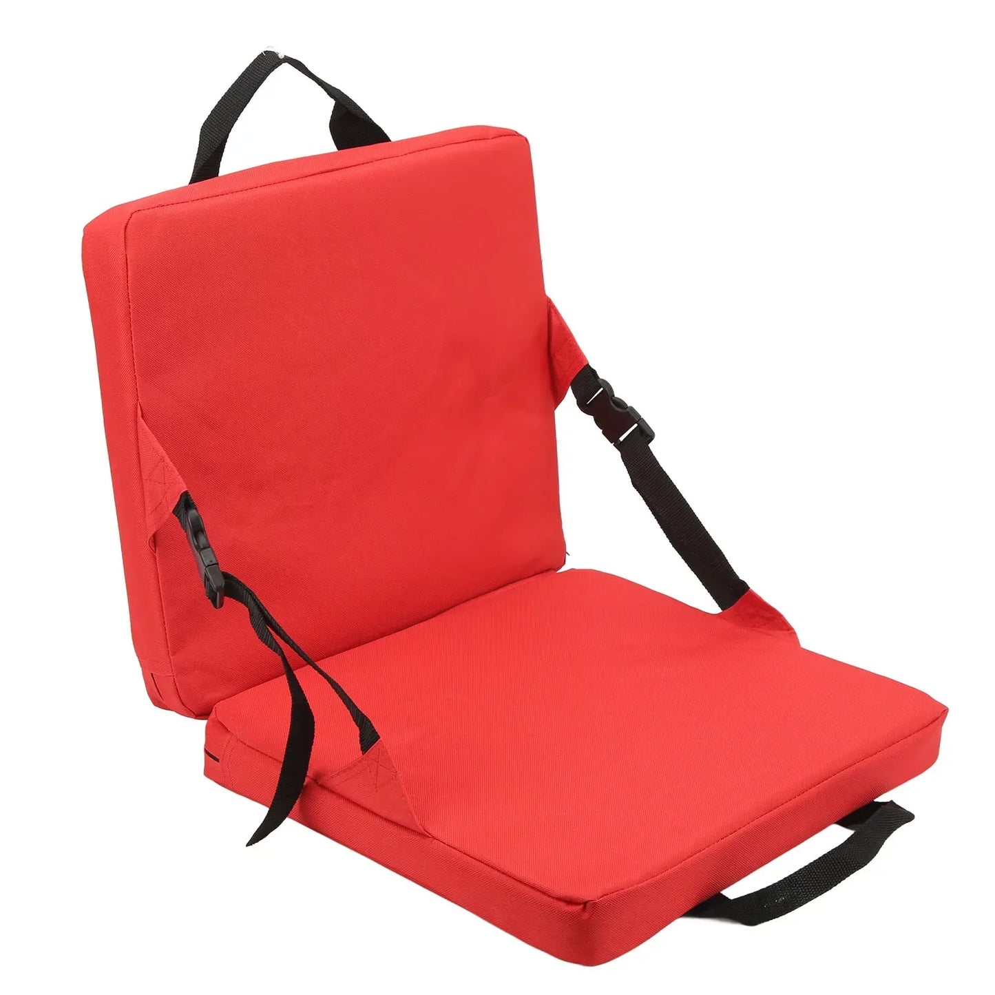Portable Folding Chair with Back Support and Cushion