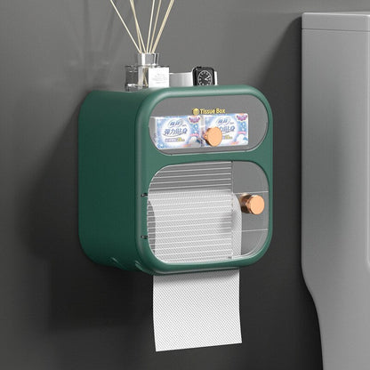 Space-Saving Wall-Mounted Toilet Paper Holder Storage