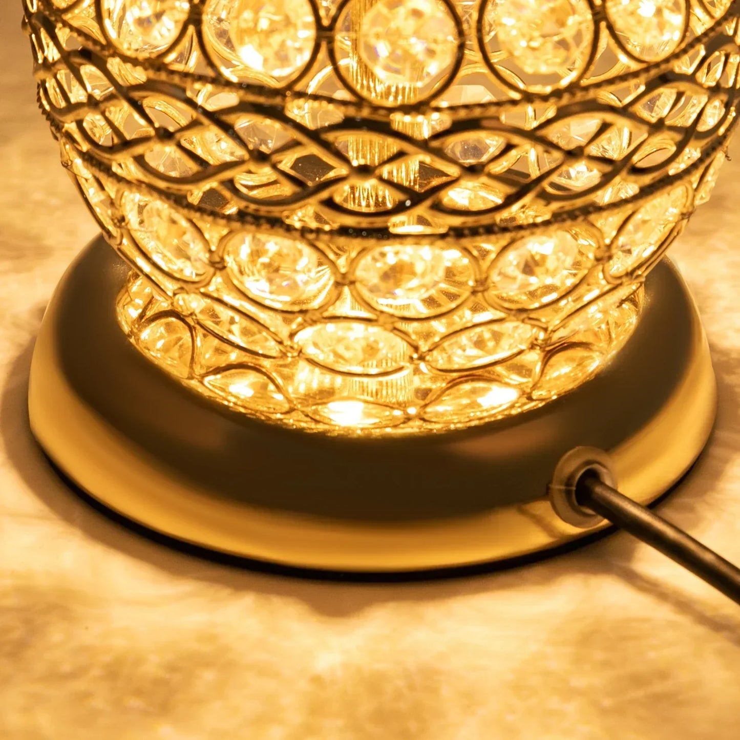 Elegant Glass Table Bedside Lamp