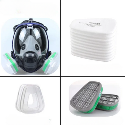 Protec | Full Face Respirator Mask with Fog-Free Lens and Air Filters - Cofik