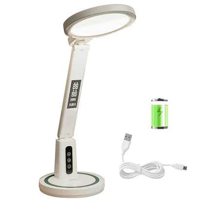 Compact LED Desk Lamp with USB Port and Adjustable Arm