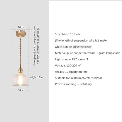 Clear Glass Drop Pendant Light