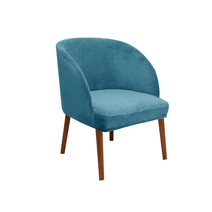 Stretchy Velvet Chair Cover for Round Arm Chairs