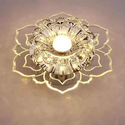 Elegant LED Crystal Chandelier Ceiling Light