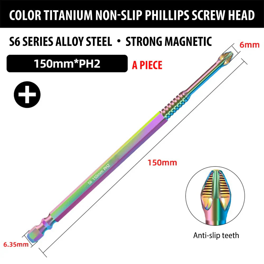 Strong Titanium Magnetic Screwdriver Bit