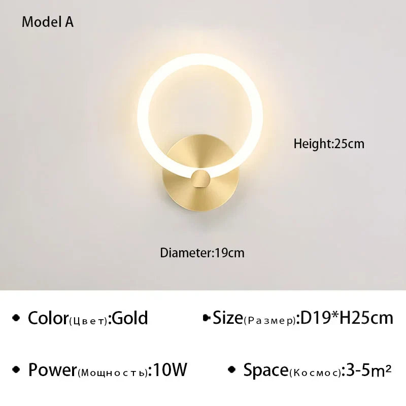 Contemporary LED Wall Light – Simple Circular Lamp Fixture
