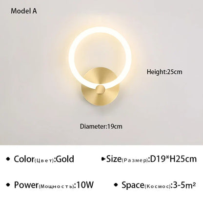 Contemporary LED Wall Light – Simple Circular Lamp Fixture