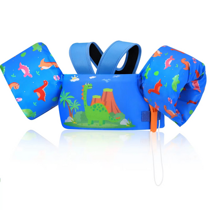Children's Swim Vest with Arm Floats and Safety Whistle
