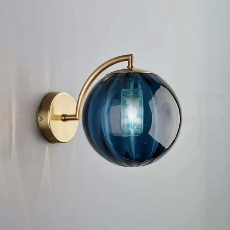 Vibrant Glass Contemporary Wall Light