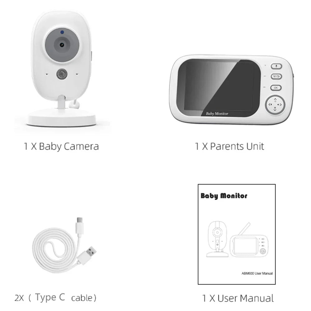 Baby Video Monitor with Night Vision and Two-Way Talk - Cofik