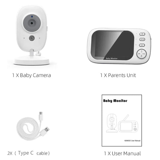 Baby Video Monitor with Night Vision and Two-Way Talk - Cofik