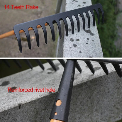 Heavy Duty Stainless Steel Garden Rake Tool