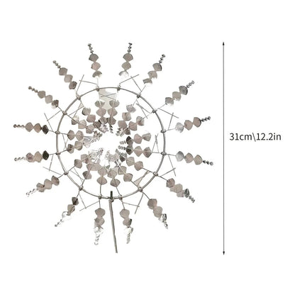 Solar Powered Metal Wind Spinner Garden Decor