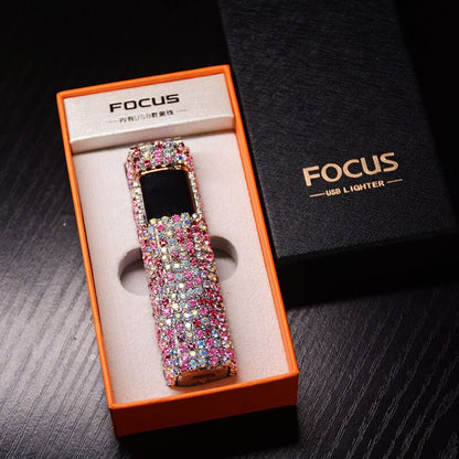 Glittery Gem Rechargeable Pocket Lighter
