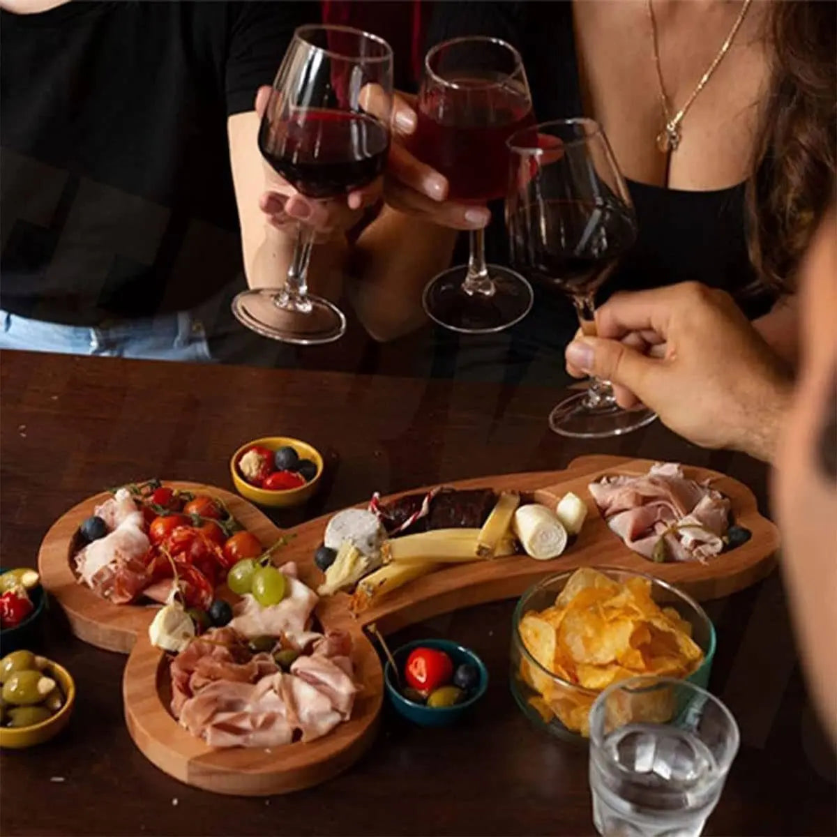 Humoristic Party Serving Tray with Multiple Compartments