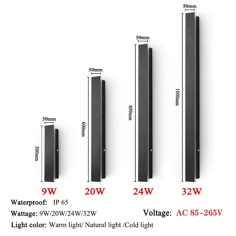 Outdoor LED Weatherproof Wall Light IP65
