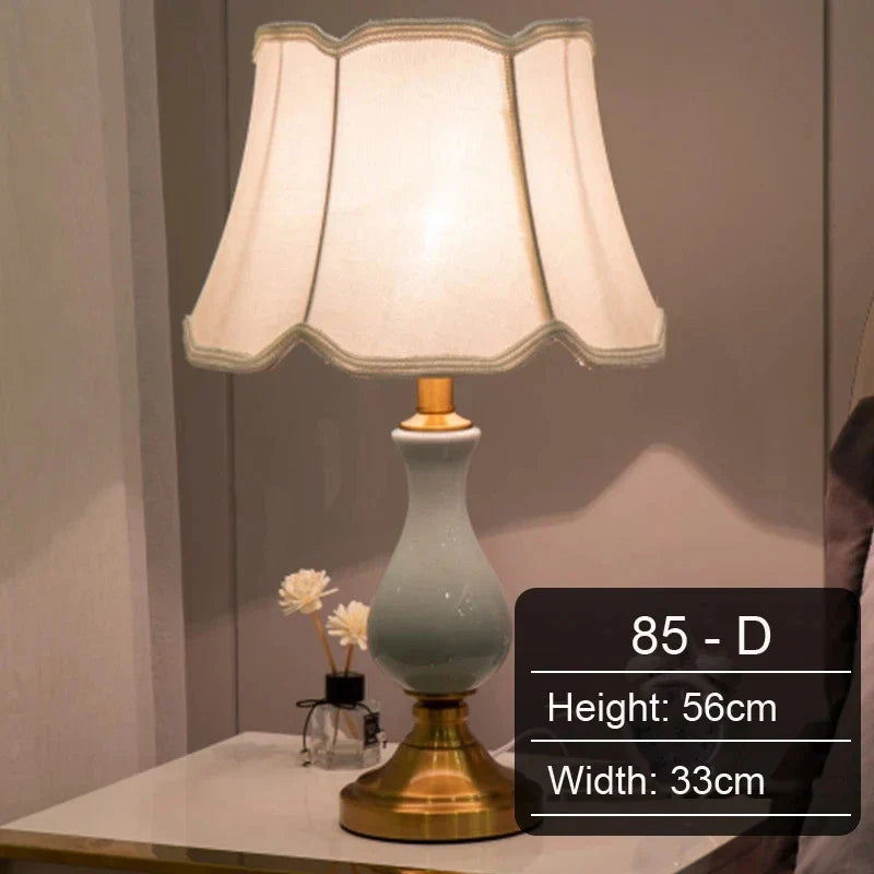 Simple Ceramic Bedside Table Lamp