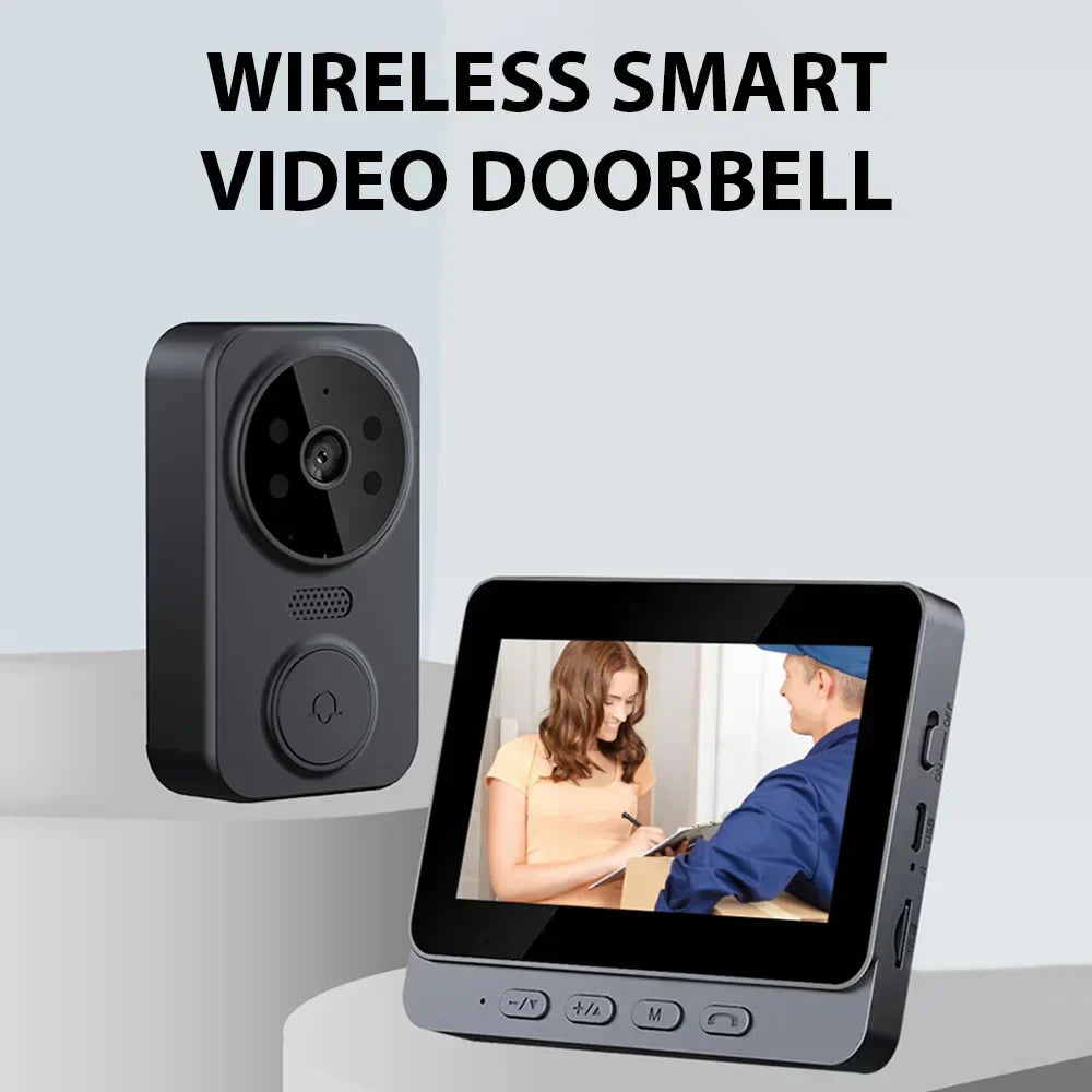 Wireless Smart Doorbell with 4.3 Display and Night View