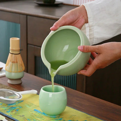 Deluxe Green Tea Set 10-Piece Stainless Steel Tools