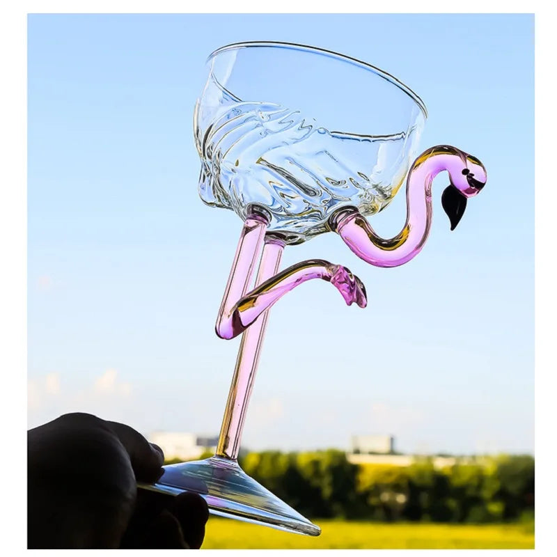 Colorful Flamingo Clear Drinking Party Glasses