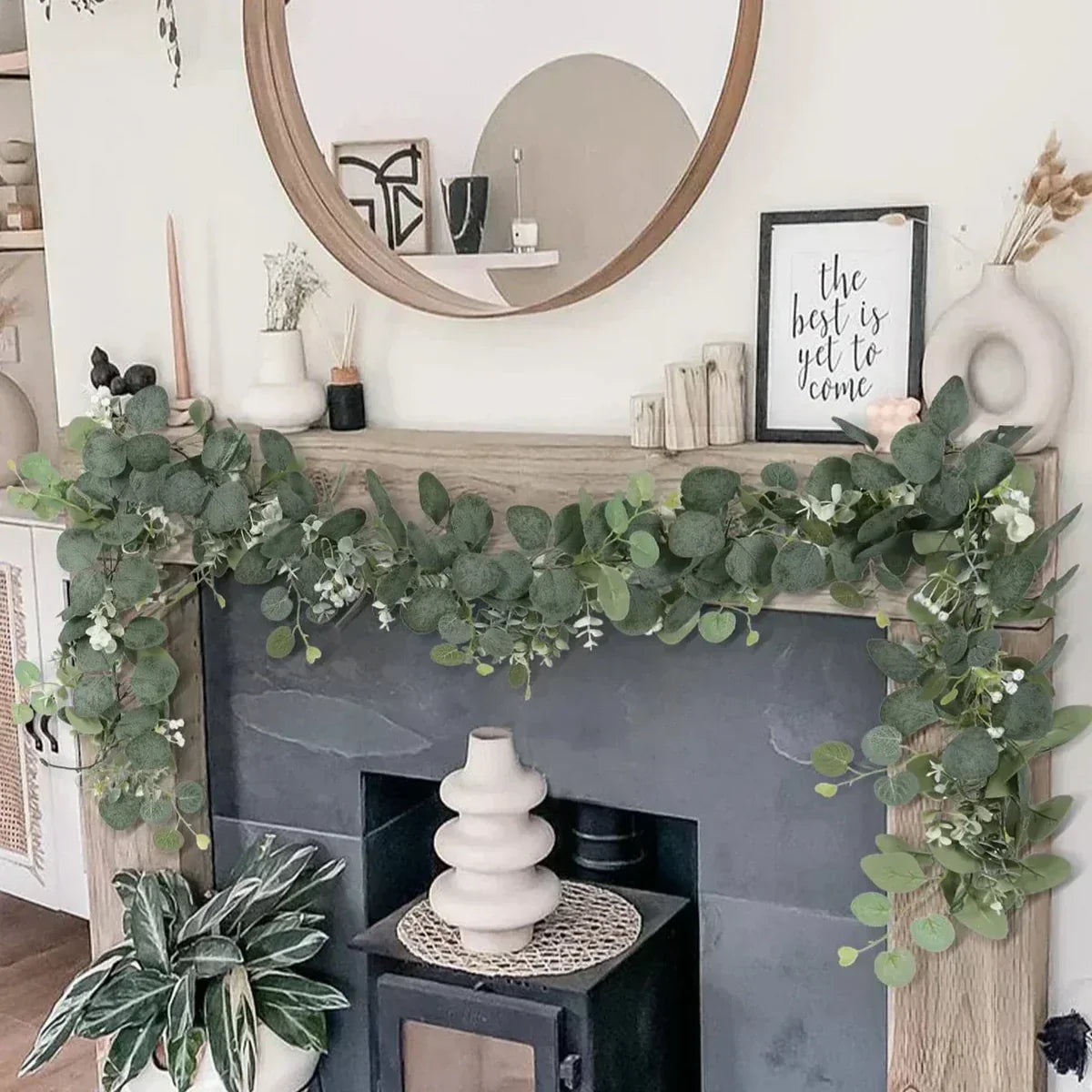 Fresh Eucalyptus Artificial Garland Set