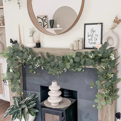 Fresh Green Artificial Eucalyptus Garland Set