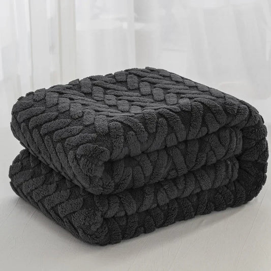Warm Plush Fleece Blanket for Autumn and Winter - Cofik
