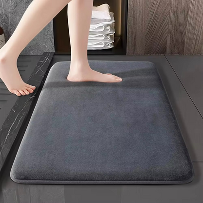Plush Pink Velvet Bathroom Mat
