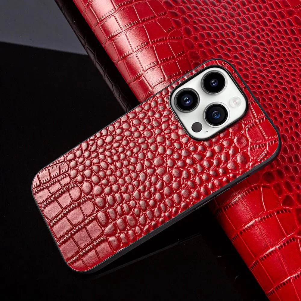 Premium Real Leather iPhone Cover