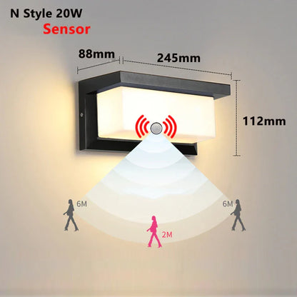 Bright Outdoor Motion Sensor Wall Lamp