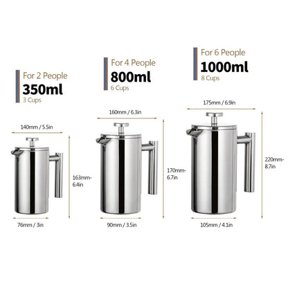 Premium Metal French Coffee Brewer