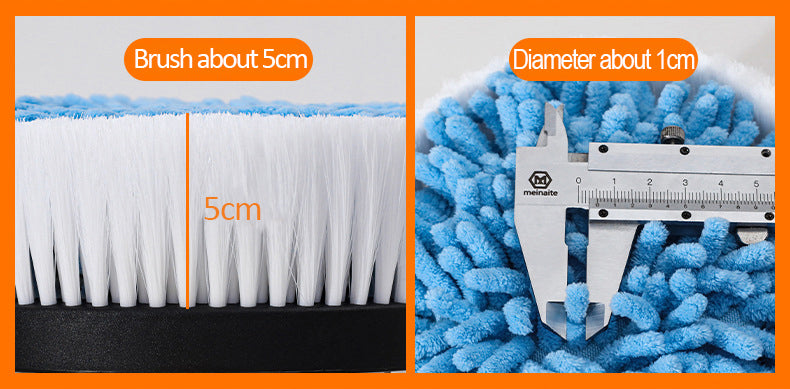 Turbo Car Wash Brush with Soap Dispenser & Long Handle