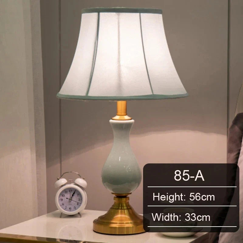 Simple Ceramic Bedside Table Lamp