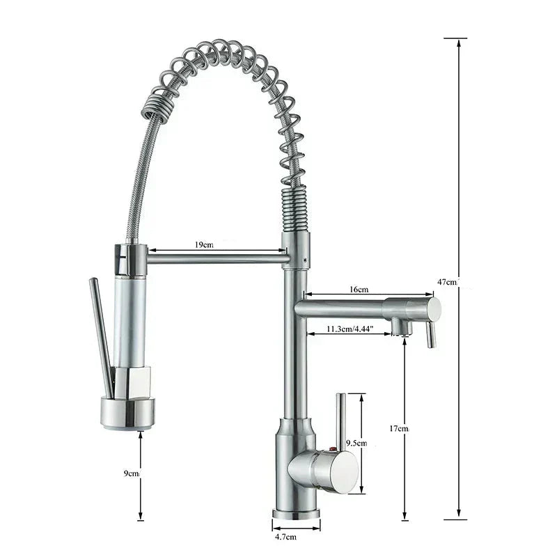 Rotating Single Handle Kitchen Faucet