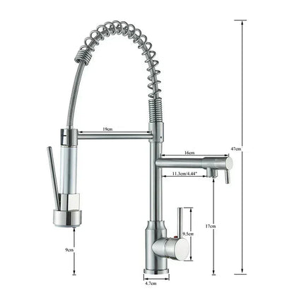 Rotating Single Handle Kitchen Faucet