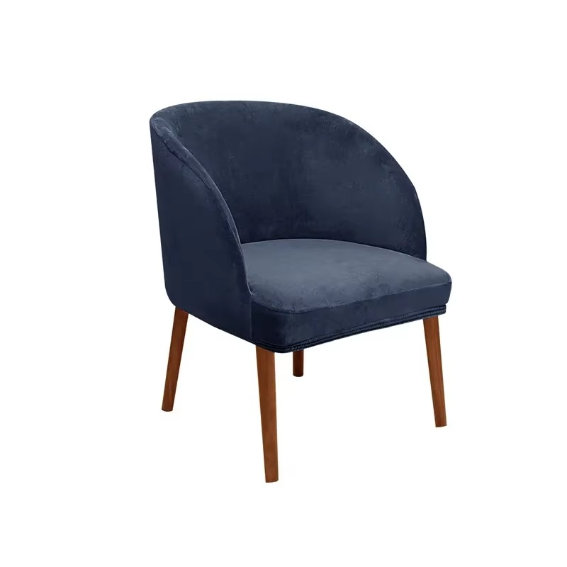 Stretchy Velvet Chair Cover for Round Arm Chairs