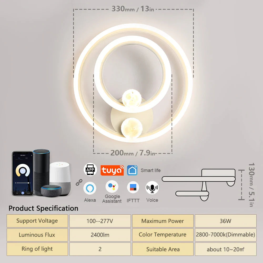 Stylish LED Wall Light - Versatile 3 Color Adjustable Lamp