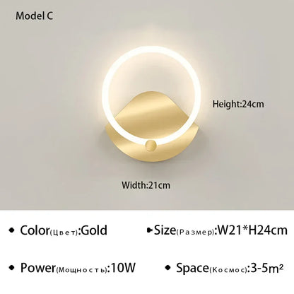 Contemporary LED Wall Light – Simple Circular Lamp Fixture