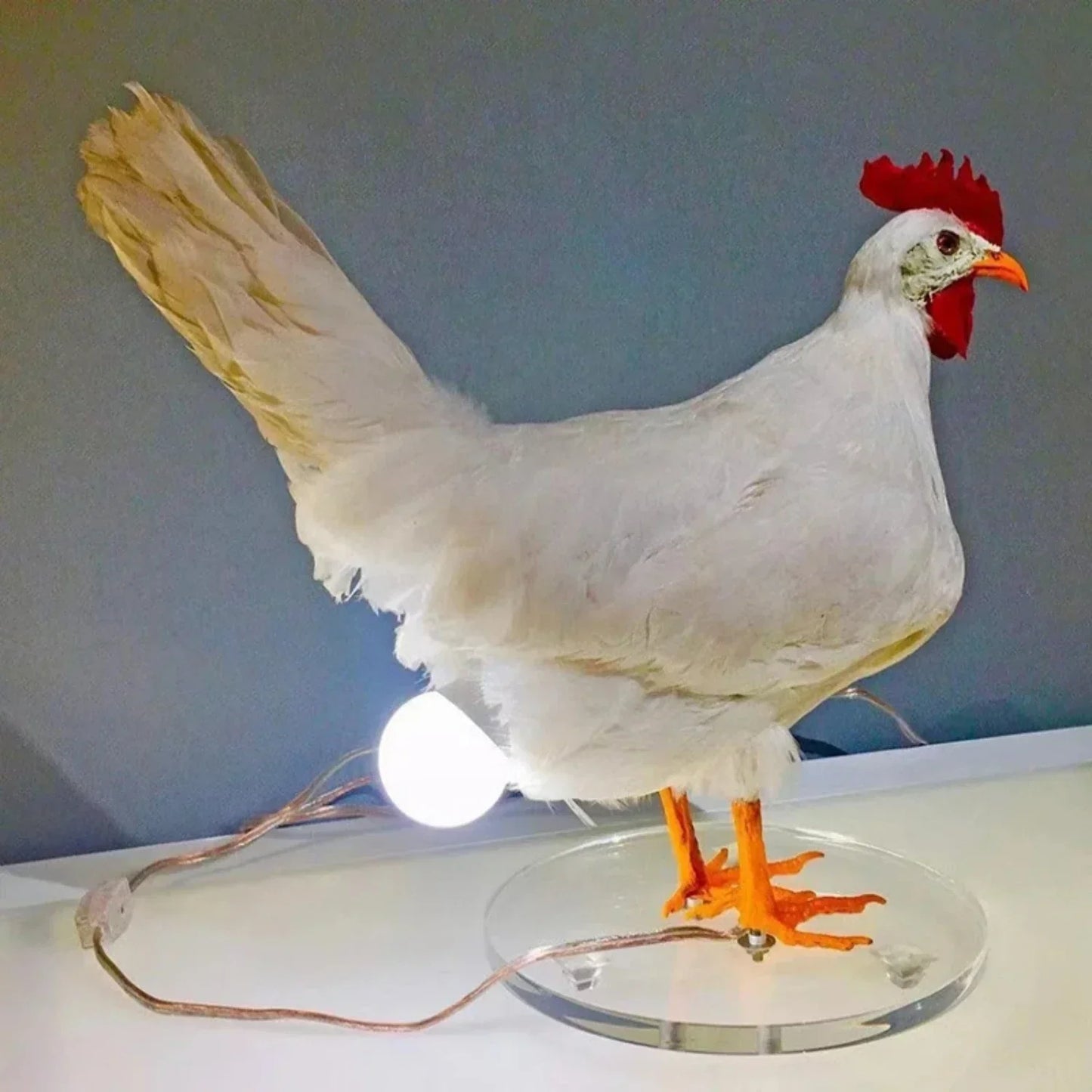 Rustic Country Rooster Desk Lamp