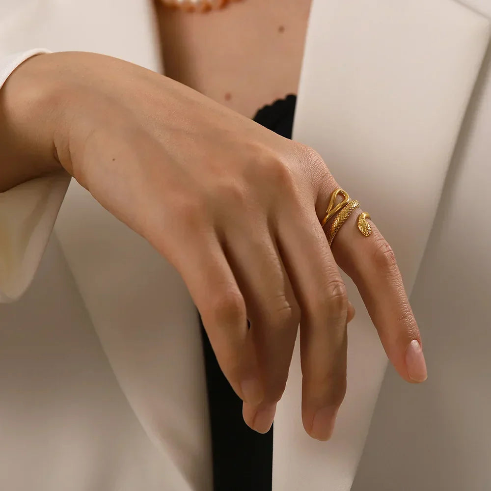 Flexible Coiled Snake Design Ring